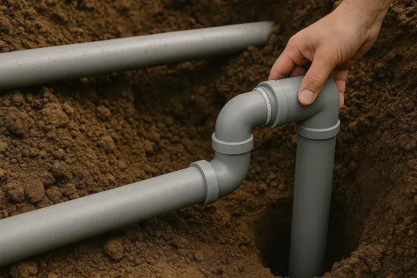 PVC pipes going underground from Plumber Pflugerville in Pflugerville, TX - Commercial plumbing services PVC pipes going underground from Plumber Pflugerville in Pflugerville, TX - Commercial plumbing services
